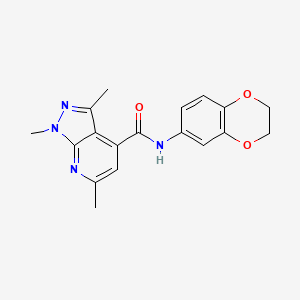 N-(2,3-dihydro-1,4-benzodioxin-6-yl)-1,3,6-trimethyl-1H-pyrazolo[3,4-b]pyridine-4-carboxamide