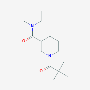 molecular formula C15H28N2O2 B4525031 1-(2,2-dimethylpropanoyl)-N,N-diethylpiperidine-3-carboxamide 