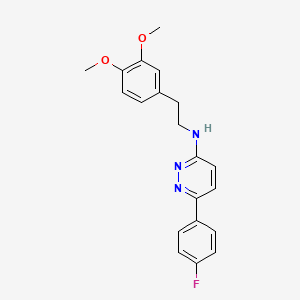 molecular formula C20H20FN3O2 B4525033 N-[2-(3,4-dimethoxyphenyl)ethyl]-6-(4-fluorophenyl)pyridazin-3-amine 