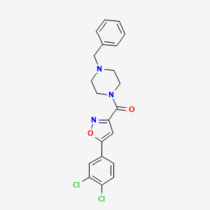 1-benzyl-4-{[5-(3,4-dichlorophenyl)-3-isoxazolyl]carbonyl}piperazine