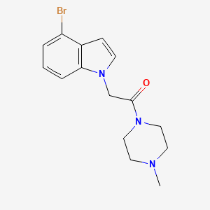 molecular formula C15H18BrN3O B4525054 2-(4-bromo-1H-indol-1-yl)-1-(4-methylpiperazin-1-yl)ethanone 