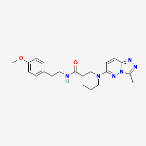 molecular formula C21H26N6O2 B4525077 N-[2-(4-methoxyphenyl)ethyl]-1-(3-methyl[1,2,4]triazolo[4,3-b]pyridazin-6-yl)piperidine-3-carboxamide 