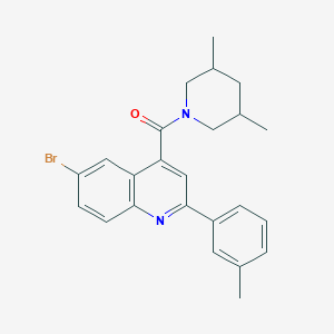 molecular formula C24H25BrN2O B452510 6-Bromo-4-[(3,5-dimethyl-1-piperidinyl)carbonyl]-2-(3-methylphenyl)quinoline 