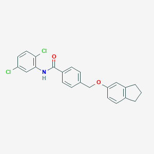 molecular formula C23H19Cl2NO2 B452511 N-(2,5-dichlorophenyl)-4-[(2,3-dihydro-1H-inden-5-yloxy)methyl]benzamide 