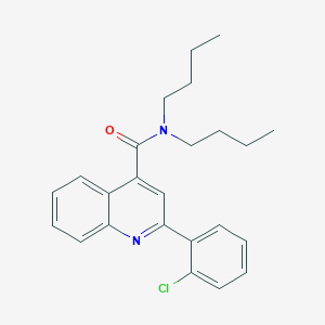 molecular formula C24H27ClN2O B452513 N,N-dibutyl-2-(2-chlorophenyl)quinoline-4-carboxamide 