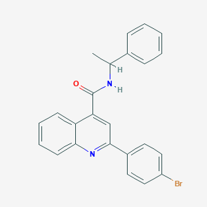 molecular formula C24H19BrN2O B452514 2-(4-bromophenyl)-N-(1-phenylethyl)quinoline-4-carboxamide 