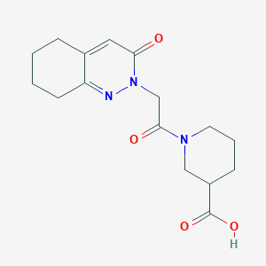 molecular formula C16H21N3O4 B4525143 1-[(3-oxo-5,6,7,8-tetrahydrocinnolin-2(3H)-yl)acetyl]piperidine-3-carboxylic acid 