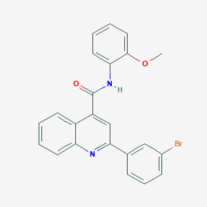 molecular formula C23H17BrN2O2 B452515 2-(3-bromophenyl)-N-(2-methoxyphenyl)quinoline-4-carboxamide 