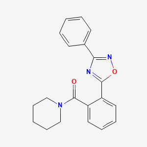 1-[2-(3-phenyl-1,2,4-oxadiazol-5-yl)benzoyl]piperidine