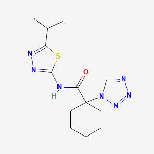 N-(5-isopropyl-1,3,4-thiadiazol-2-yl)-1-(1H-tetrazol-1-yl)cyclohexanecarboxamide