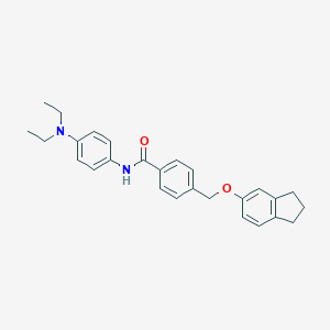 N-[4-(diethylamino)phenyl]-4-[(2,3-dihydro-1H-inden-5-yloxy)methyl]benzamide