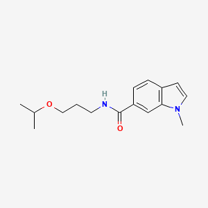 molecular formula C16H22N2O2 B4525173 1-methyl-N-[3-(propan-2-yloxy)propyl]-1H-indole-6-carboxamide 