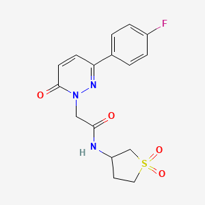 molecular formula C16H16FN3O4S B4525182 N-(1,1-dioxidotetrahydrothiophen-3-yl)-2-[3-(4-fluorophenyl)-6-oxopyridazin-1(6H)-yl]acetamide 