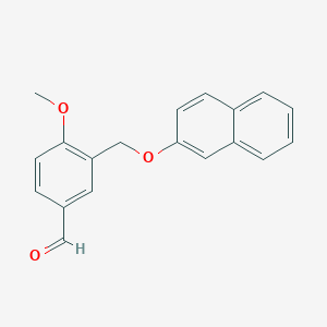 molecular formula C19H16O3 B452521 4-Methoxy-3-[(2-naphthyloxy)methyl]benzaldehyde CAS No. 438531-00-1