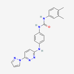 3-(3,4-dimethylphenyl)-1-(4-{[6-(1H-pyrazol-1-yl)pyridazin-3-yl]amino}phenyl)urea