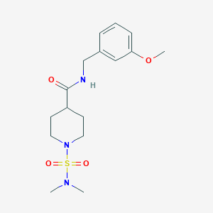 molecular formula C16H25N3O4S B4525254 1-[(dimethylamino)sulfonyl]-N-(3-methoxybenzyl)-4-piperidinecarboxamide 