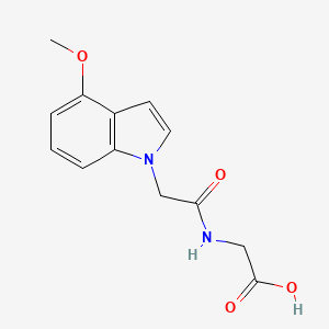 molecular formula C13H14N2O4 B4525272 N-[(4-methoxy-1H-indol-1-yl)acetyl]glycine 