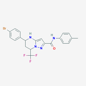 5-(4-bromophenyl)-N-(4-methylphenyl)-7-(trifluoromethyl)-4,5,6,7-tetrahydropyrazolo[1,5-a]pyrimidine-2-carboxamide
