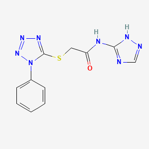 2-[(1-phenyl-1H-tetraazol-5-yl)sulfanyl]-N-(4H-1,2,4-triazol-3-yl)acetamide