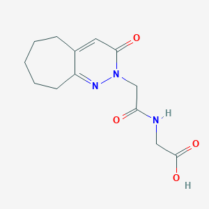 2-(2-{3-OXO-2H,3H,5H,6H,7H,8H,9H-CYCLOHEPTA[C]PYRIDAZIN-2-YL}ACETAMIDO)ACETIC ACID