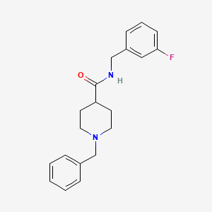 molecular formula C20H23FN2O B4525287 1-benzyl-N-(3-fluorobenzyl)-4-piperidinecarboxamide 