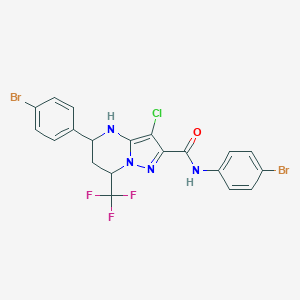 N,5-bis(4-bromophenyl)-3-chloro-7-(trifluoromethyl)-4,5,6,7-tetrahydropyrazolo[1,5-a]pyrimidine-2-carboxamide