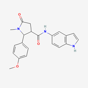 N-(1H-indol-5-yl)-2-(4-methoxyphenyl)-1-methyl-5-oxopyrrolidine-3-carboxamide