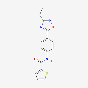 N-[4-(3-ethyl-1,2,4-oxadiazol-5-yl)phenyl]thiophene-2-carboxamide