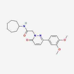 N-cycloheptyl-2-(3-(3,4-dimethoxyphenyl)-6-oxopyridazin-1(6H)-yl)acetamide