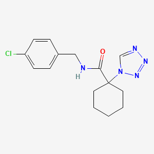 N-(4-chlorobenzyl)-1-(1H-tetrazol-1-yl)cyclohexanecarboxamide