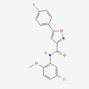 N-(5-chloro-2-methoxyphenyl)-5-(4-fluorophenyl)-3-isoxazolecarboxamide