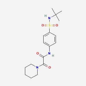 N-{4-[(TERT-BUTYLAMINO)SULFONYL]PHENYL}-2-OXO-2-PIPERIDINOACETAMIDE