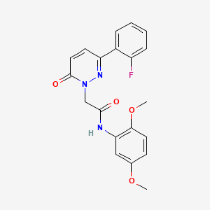 molecular formula C20H18FN3O4 B4525367 N-(2,5-dimethoxyphenyl)-2-[3-(2-fluorophenyl)-6-oxopyridazin-1(6H)-yl]acetamide 