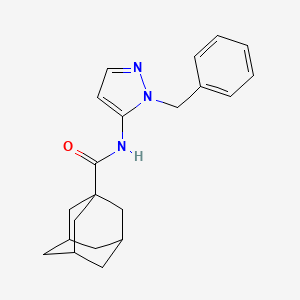 molecular formula C21H25N3O B4525375 N-(1-benzyl-1H-pyrazol-5-yl)adamantane-1-carboxamide 