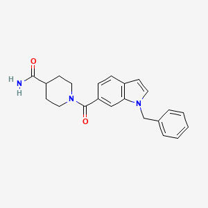 molecular formula C22H23N3O2 B4525379 1-[(1-benzyl-1H-indol-6-yl)carbonyl]piperidine-4-carboxamide 