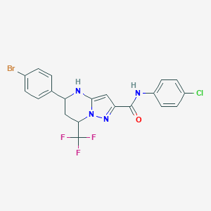 5-(4-bromophenyl)-N-(4-chlorophenyl)-7-(trifluoromethyl)-4,5,6,7-tetrahydropyrazolo[1,5-a]pyrimidine-2-carboxamide
