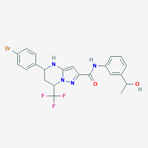 5-(4-bromophenyl)-N-[3-(1-hydroxyethyl)phenyl]-7-(trifluoromethyl)-4,5,6,7-tetrahydropyrazolo[1,5-a]pyrimidine-2-carboxamide