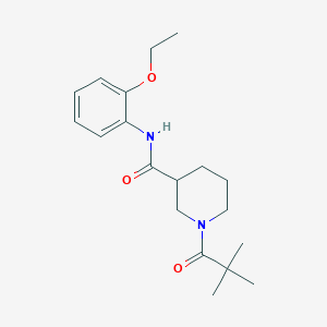 1-(2,2-dimethylpropanoyl)-N-(2-ethoxyphenyl)-3-piperidinecarboxamide