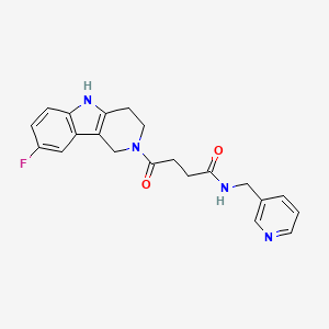 4-(8-fluoro-1,3,4,5-tetrahydro-2H-pyrido[4,3-b]indol-2-yl)-4-oxo-N-(pyridin-3-ylmethyl)butanamide