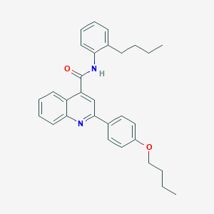 molecular formula C30H32N2O2 B452556 2-(4-butoxyphenyl)-N-(2-butylphenyl)quinoline-4-carboxamide 