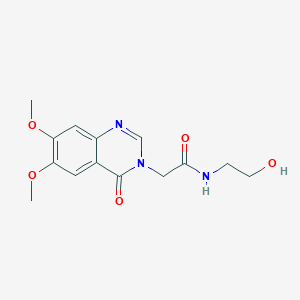 2-(6,7-dimethoxy-4-oxoquinazolin-3(4H)-yl)-N-(2-hydroxyethyl)acetamide