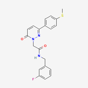 molecular formula C20H18FN3O2S B4525620 N-(3-fluorobenzyl)-2-{3-[4-(methylsulfanyl)phenyl]-6-oxopyridazin-1(6H)-yl}acetamide 