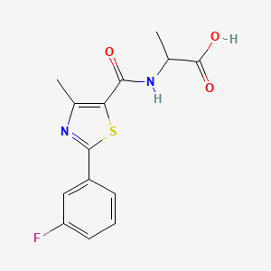 N-{[2-(3-fluorophenyl)-4-methyl-1,3-thiazol-5-yl]carbonyl}alanine