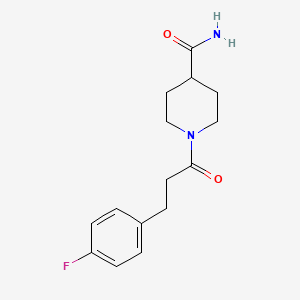 1-[3-(4-fluorophenyl)propanoyl]-4-piperidinecarboxamide