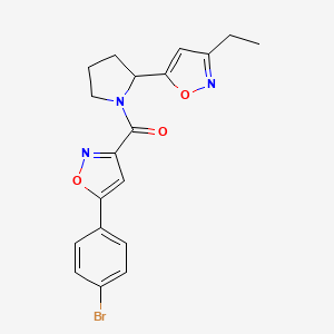 5-(4-bromophenyl)-3-{[2-(3-ethyl-5-isoxazolyl)-1-pyrrolidinyl]carbonyl}isoxazole