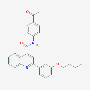 N-(4-acetylphenyl)-2-(3-butoxyphenyl)quinoline-4-carboxamide