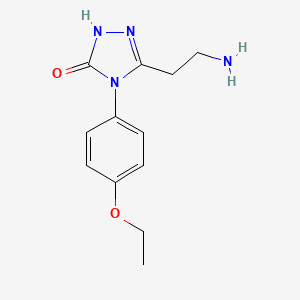 molecular formula C12H16N4O2 B4525632 5-(2-aminoethyl)-4-(4-ethoxyphenyl)-2,4-dihydro-3H-1,2,4-triazol-3-one 