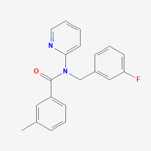 N-[(3-FLUOROPHENYL)METHYL]-3-METHYL-N-(PYRIDIN-2-YL)BENZAMIDE