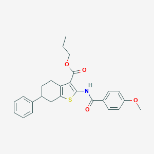 Propyl 2-[(4-methoxybenzoyl)amino]-6-phenyl-4,5,6,7-tetrahydro-1-benzothiophene-3-carboxylate