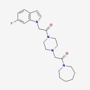 1-(azepan-1-yl)-2-{4-[(6-fluoro-1H-indol-1-yl)acetyl]piperazin-1-yl}ethanone